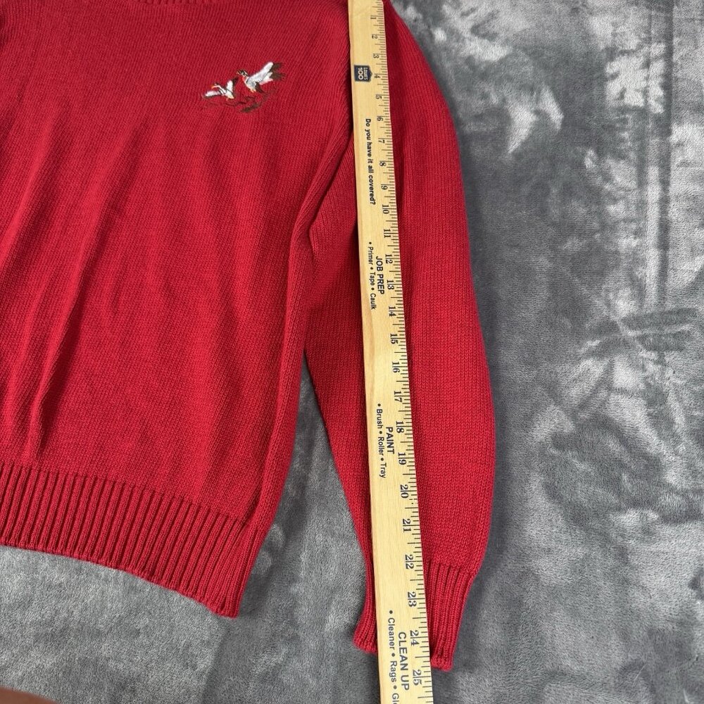 Flying Scotsman Sweater Men’s Large Wool Grandpa Fisherman 90s Vintage Retro Red - Picture 6 of 9